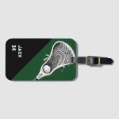 Lacrosse Player Bagagelabel (Voorkant (horizontaal))