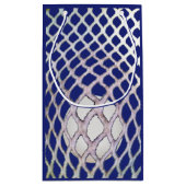 Lacrosse Player Blue Small Gift Bag Klein Cadeauzakje (Achterkant)