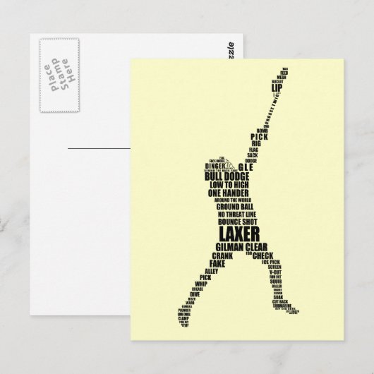 Lacrosse Player-Briefkaarten Briefkaart (Voorkant / Achterkant)