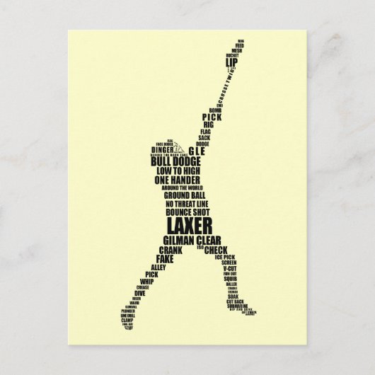 Lacrosse Player-Briefkaarten Briefkaart (Voorkant)