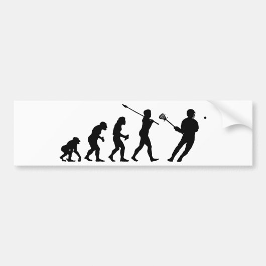 Lacrosse Player Bumpersticker (Voorkant)