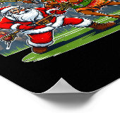 Lacrosse Player Christmas Santa Reindeer Playing L Poster (Hoek)