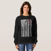 Lacrosse Player Coach Graphic USA Trui (Voorkant volledig)