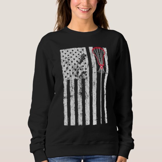 Lacrosse Player Coach Graphic USA Trui (Voorkant)