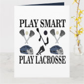 Lacrosse Player Coach Team Sportgroet Kaart (Gele Bloem)