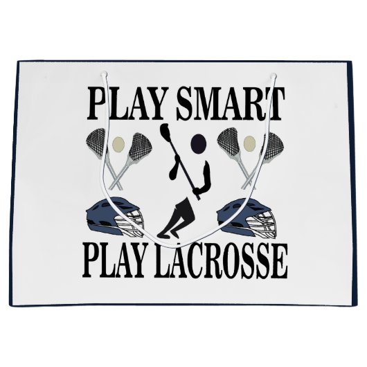 Lacrosse Player Coach Team Verjaardag Groot Cadeauzakje (Voorkant)