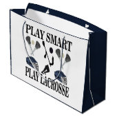 Lacrosse Player Coach Team Verjaardag Groot Cadeauzakje (Achterkant Gekanteld)