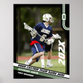 Lacrosse Player Custom Gift in Groen Poster (Voorkant)