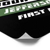 Lacrosse Player Custom Gift in Groen Poster (Hoek)