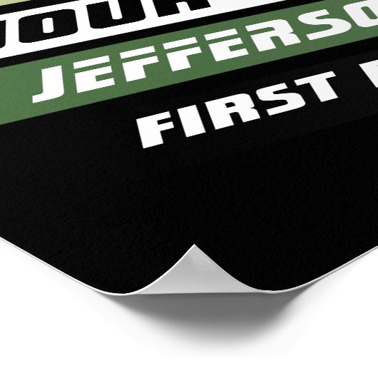 Lacrosse Player Custom Gift in Groen Poster (Hoek)