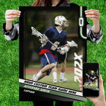 Lacrosse Player Custom Gift in Groen