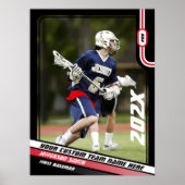 Lacrosse Player Custom Gift in Rood Poster (Voorkant)
