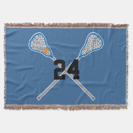 Lacrosse Player Custom Sports Blanket Gift Deken (Voorkant)