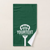 Lacrosse Player CUSTOM TEXT Team Mesh Sport Stick Bad Handdoek (Handdoek)