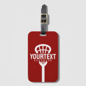 Lacrosse Player CUSTOM TEXT Team Mesh Sport Stick Bagagelabel (Voorkant (verticaal))