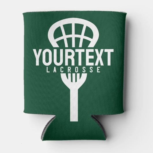 Lacrosse Player CUSTOM TEXT Team Mesh Sport Stick Blikjeskoeler (Voorkant)