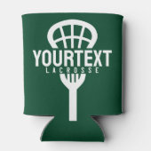 Lacrosse Player CUSTOM TEXT Team Mesh Sport Stick Blikjeskoeler (Achterkant)