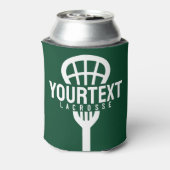 Lacrosse Player CUSTOM TEXT Team Mesh Sport Stick Blikjeskoeler (Blikje Achterkant)