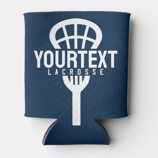Lacrosse Player CUSTOM TEXT Team Mesh Sport Stick Blikjeskoeler (Voorkant)
