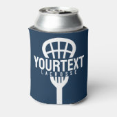 Lacrosse Player CUSTOM TEXT Team Mesh Sport Stick Blikjeskoeler (Blikje Achterkant)