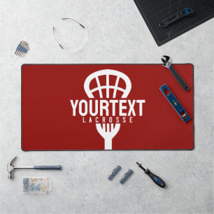 Lacrosse Player CUSTOM TEXT Team Mesh Sport Stick Bureaumat