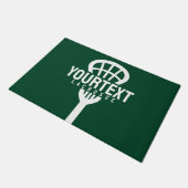 Lacrosse Player CUSTOM TEXT Team Mesh Sport Stick Deurmat (Schuin)