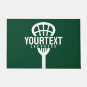 Lacrosse Player CUSTOM TEXT Team Mesh Sport Stick Deurmat (Voorkant)