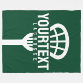 Lacrosse Player CUSTOM TEXT Team Mesh Sport Stick Fleece Deken (Voorkant (Horizontaal))