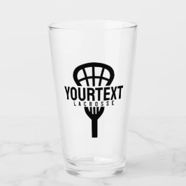 Lacrosse Player CUSTOM TEXT Team Mesh Sport Stick Glas