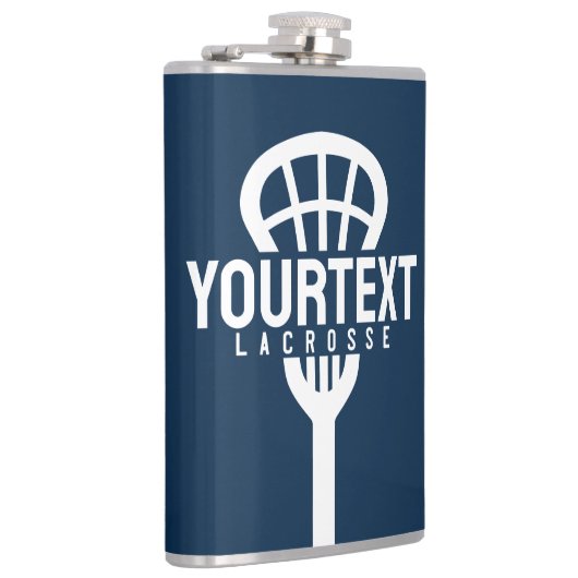 Lacrosse Player CUSTOM TEXT Team Mesh Sport Stick Heupfles (Rechts)