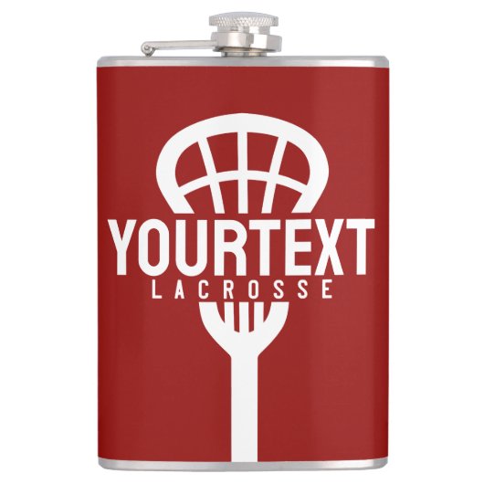 Lacrosse Player CUSTOM TEXT Team Mesh Sport Stick Heupfles (Voorkant)