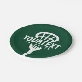 Lacrosse Player CUSTOM TEXT Team Mesh Sport Stick Papieren Bordje (Gekanteld)