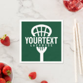 Lacrosse Player CUSTOM TEXT Team Mesh Sport Stick Servet (Insitu)