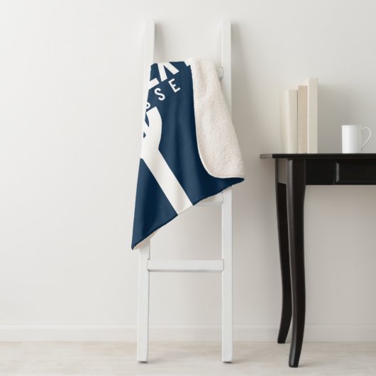 Lacrosse Player CUSTOM TEXT Team Mesh Sport Stick Sherpa Deken (In situ)