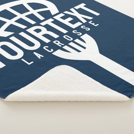 Lacrosse Player CUSTOM TEXT Team Mesh Sport Stick Sherpa Deken (3/4)