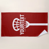 Lacrosse Player CUSTOM TEXT Team Mesh Sport Stick Strandlaken (Voorkant)