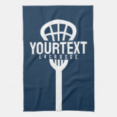 Lacrosse Player CUSTOM TEXT Team Mesh Sport Stick Theedoek (Verticaal)