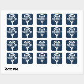 Lacrosse Player CUSTOM TEXT Team Mesh Sport Stick Vierkante Sticker (Vel)