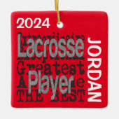 Lacrosse Player Extraordinaire CUSTOM Keramisch Ornament (Voorkant)