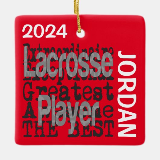 Lacrosse Player Extraordinaire CUSTOM Keramisch Ornament (Voorkant)