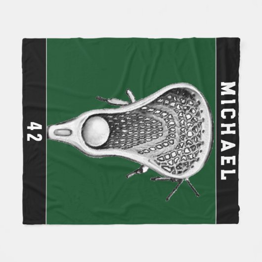 Lacrosse Player Fleece Deken (Voorkant (Horizontaal))