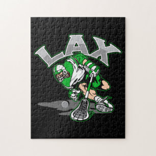 Lacrosse Player Green Uniform Legpuzzel