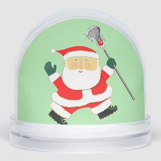 Lacrosse Player Holiday Cadeaus Sneeuwbol (Voorkant)