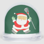 Lacrosse Player Holiday Cadeaus Sneeuwbol (Achterkant)