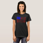 Lacrosse Player Independence Day Lax Patriotic Goa T-shirt (Voorkant volledig)