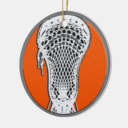 Lacrosse Player Keramisch Ornament (Links)