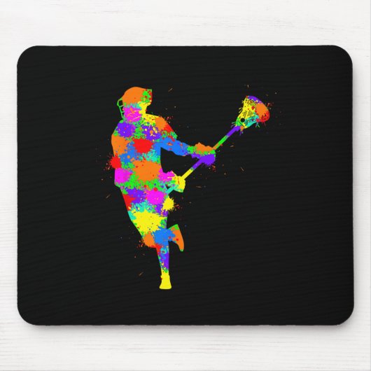 Lacrosse Player Kinder Boys Youth Muismat (Voorkant)