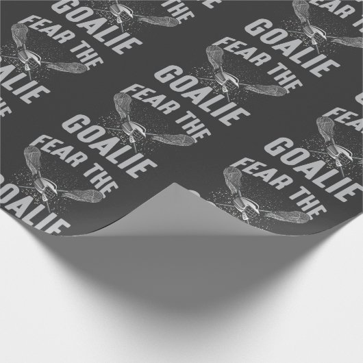 Lacrosse Player Lax Goalie Stick Helmet Sport Fun Cadeaupapier (Hoek)