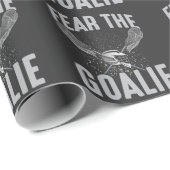 Lacrosse Player Lax Goalie Stick Helmet Sport Fun Cadeaupapier (Rol Hoek)