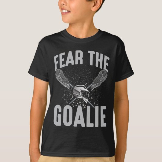 Lacrosse Player Lax Goalie Stick Helmet Sport Fun T-shirt (Voorkant)